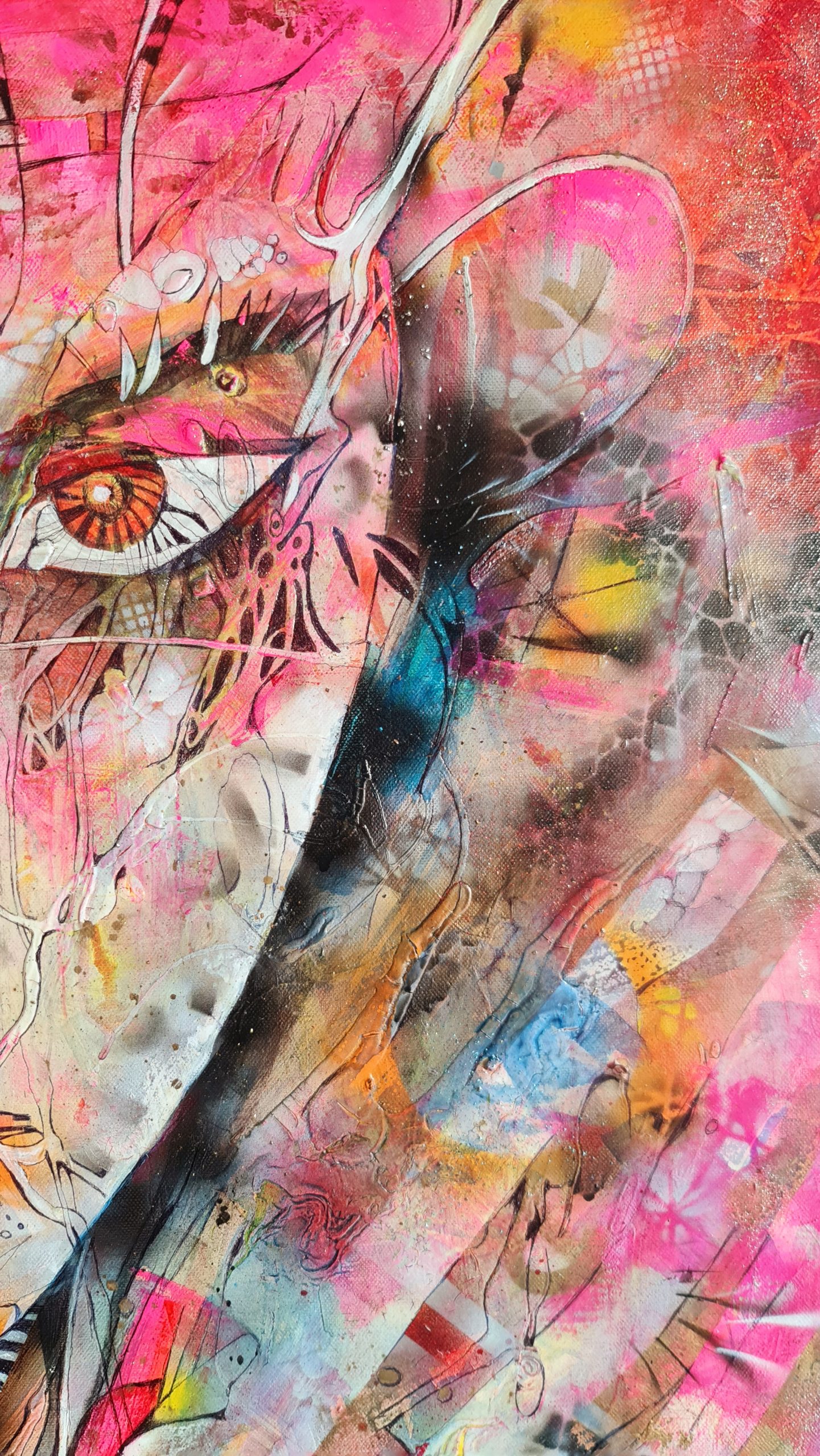 Obraz ANNA MARIA – Expresívny abstraktný portrét (80x80 cm) – Obrázok 9