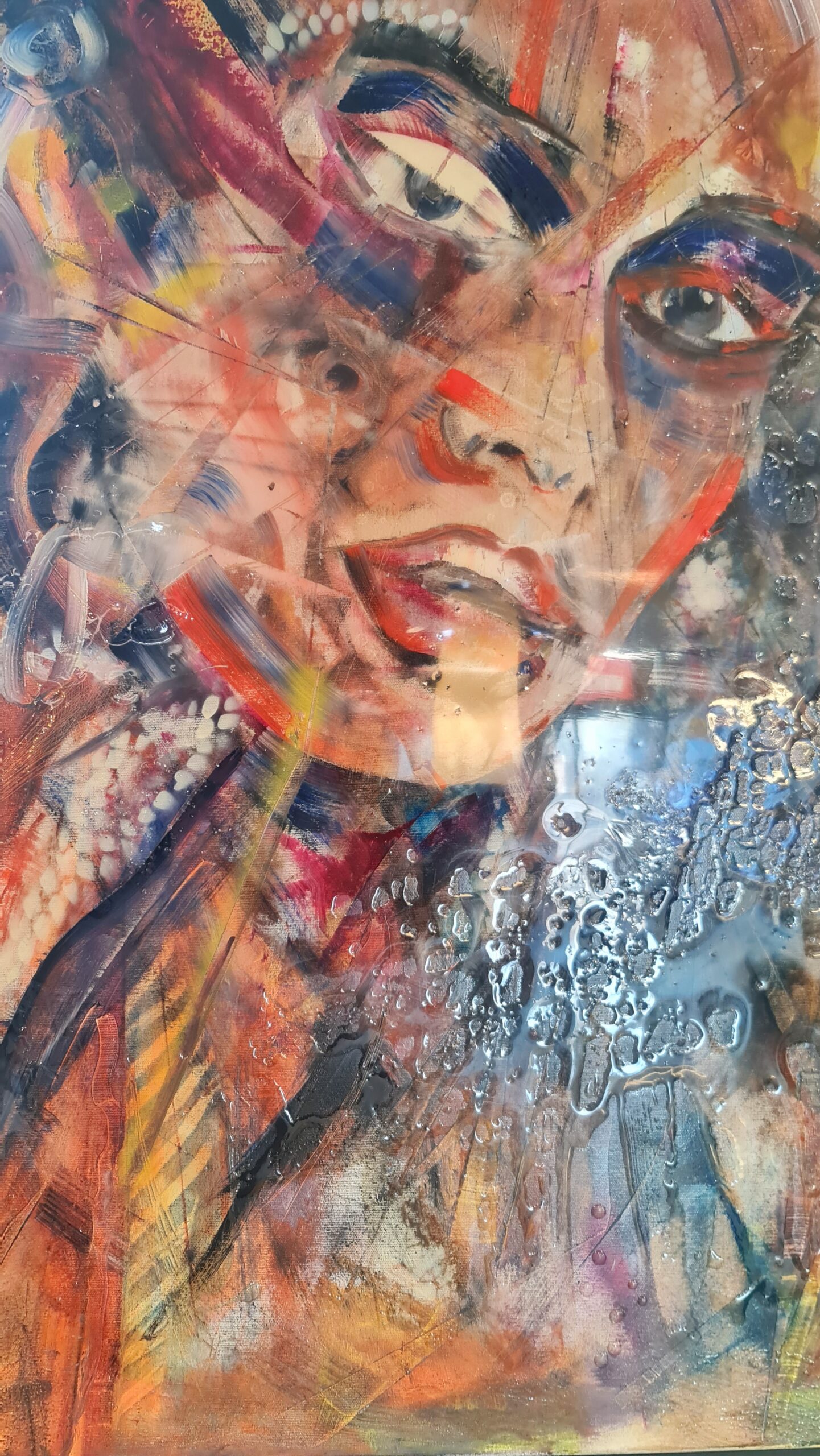 Obraz I SEE YOU— moderné figurálne expresívne umenie (100×100 cm) – Obrázok 5