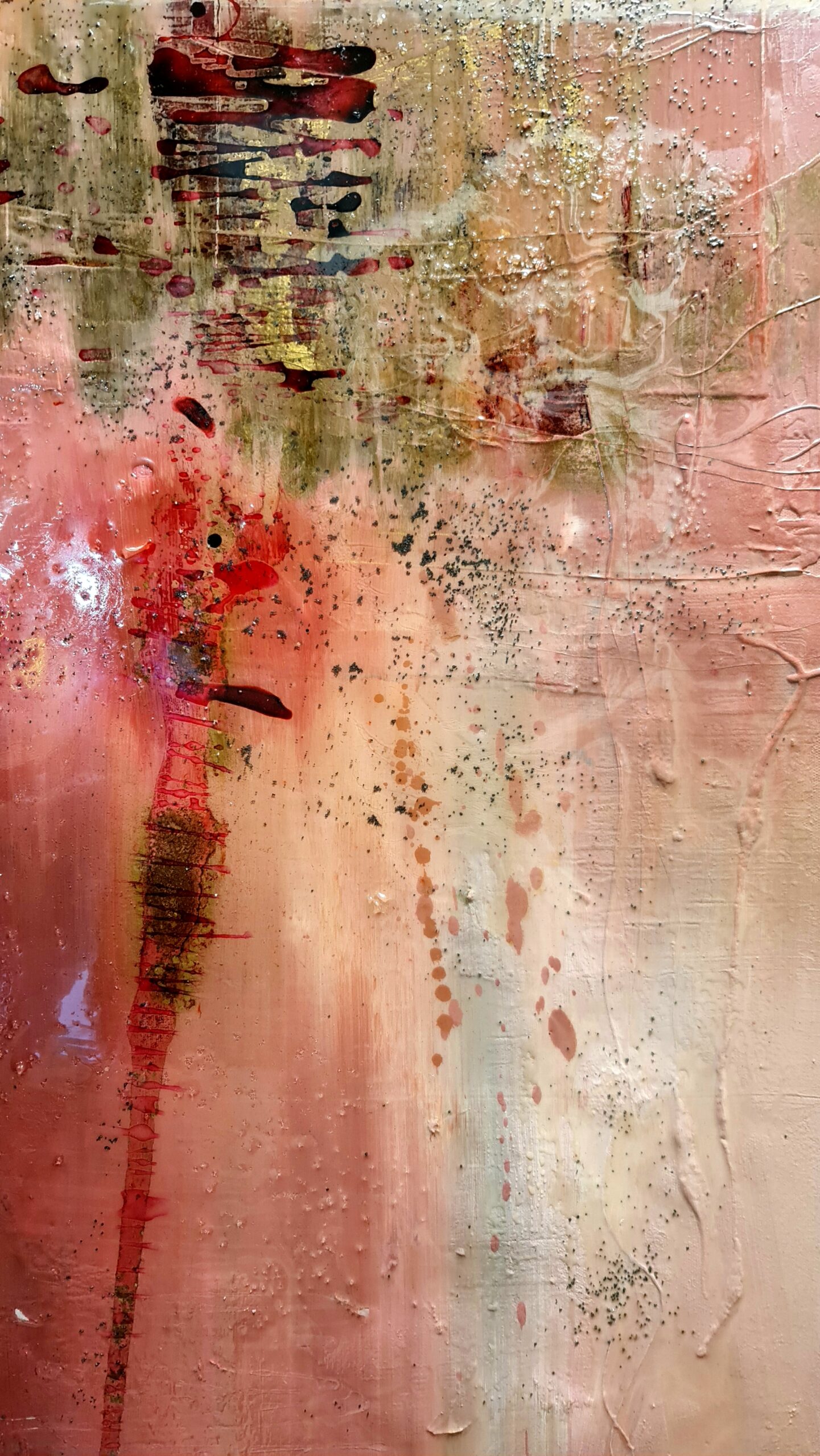 Obraz PINK GHOST – moderné abstraktné umenie (100×100 cm) – Obrázok 4