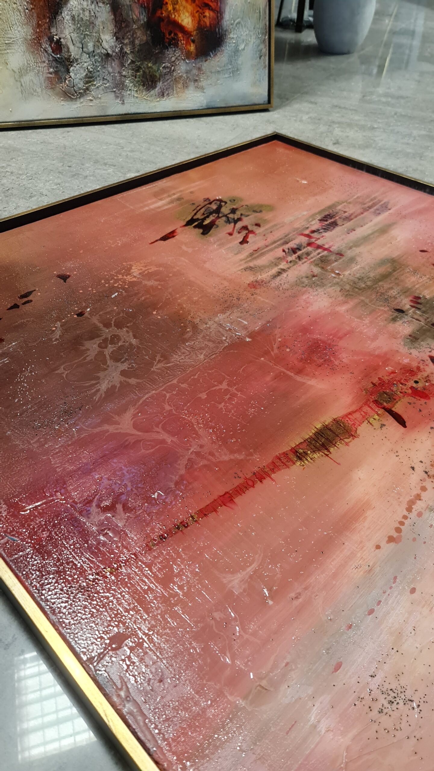 Obraz PINK GHOST – moderné abstraktné umenie (100×100 cm) – Obrázok 11