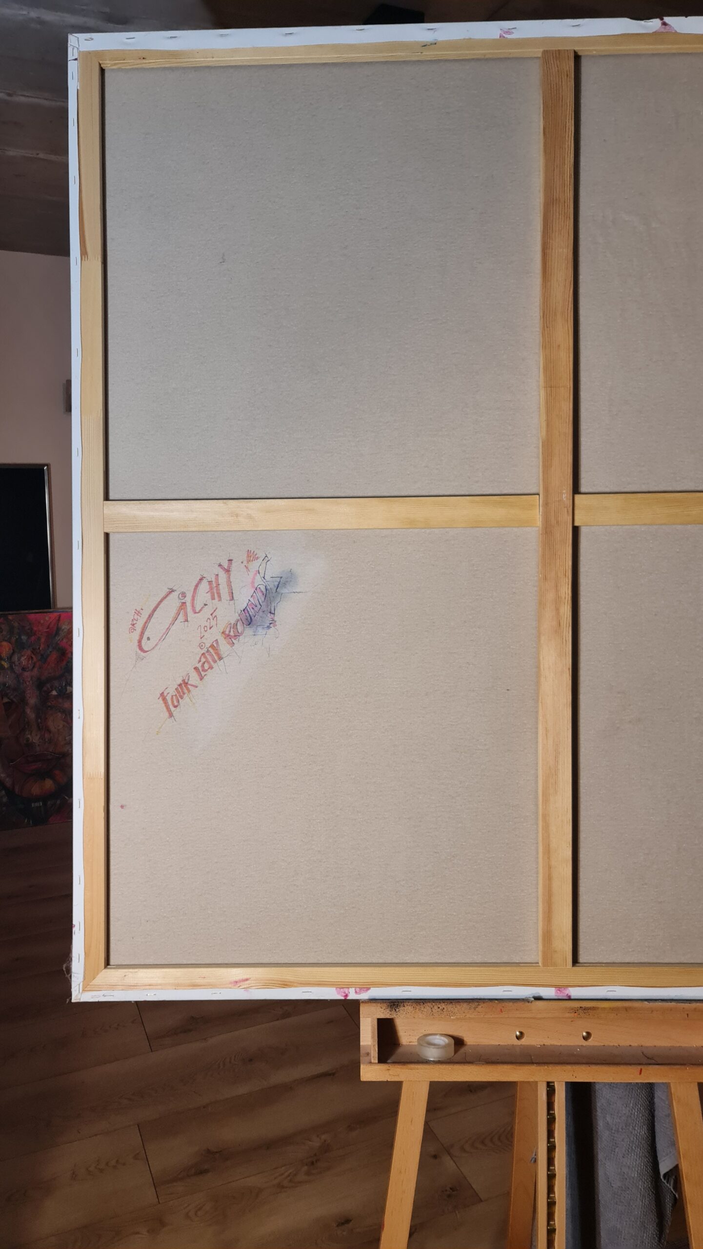 Obraz FOUR LAID ROUNDS – moderné abstraktné umenie (140×140 cm) – Obrázok 9