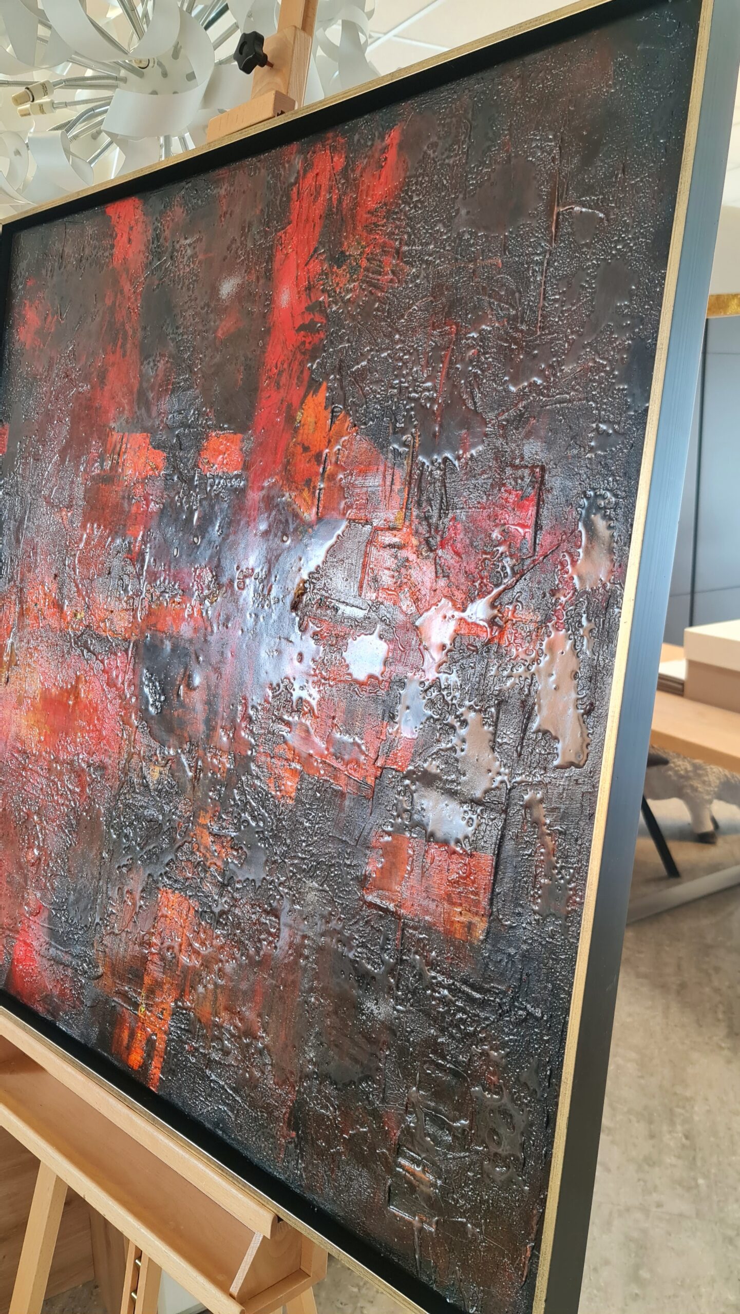 Obraz PURGATORY (moderne abstraktné umenie) (100×100 cm) – Obrázok 3