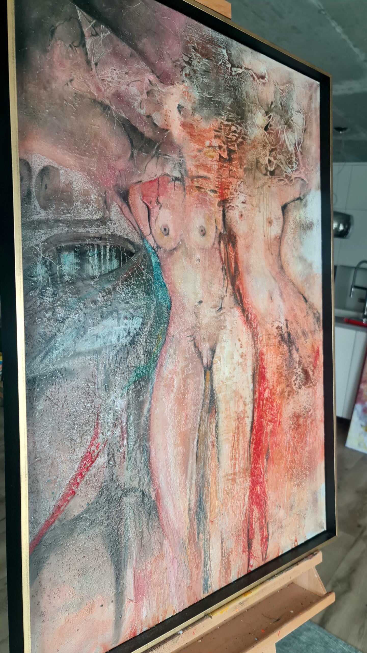 Obraz THE BODY AS A TESTIMONY – moderné figuratívne abstraktné umenie (70×100 cm) – Obrázok 3