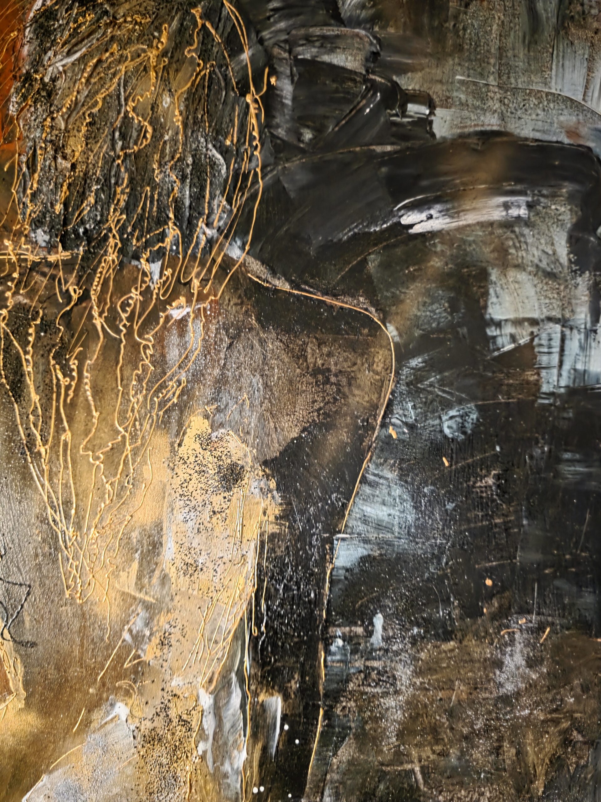 Obraz GOLDEN PULSE – moderné abstraktné umenie (70×100 cm) – Obrázok 5