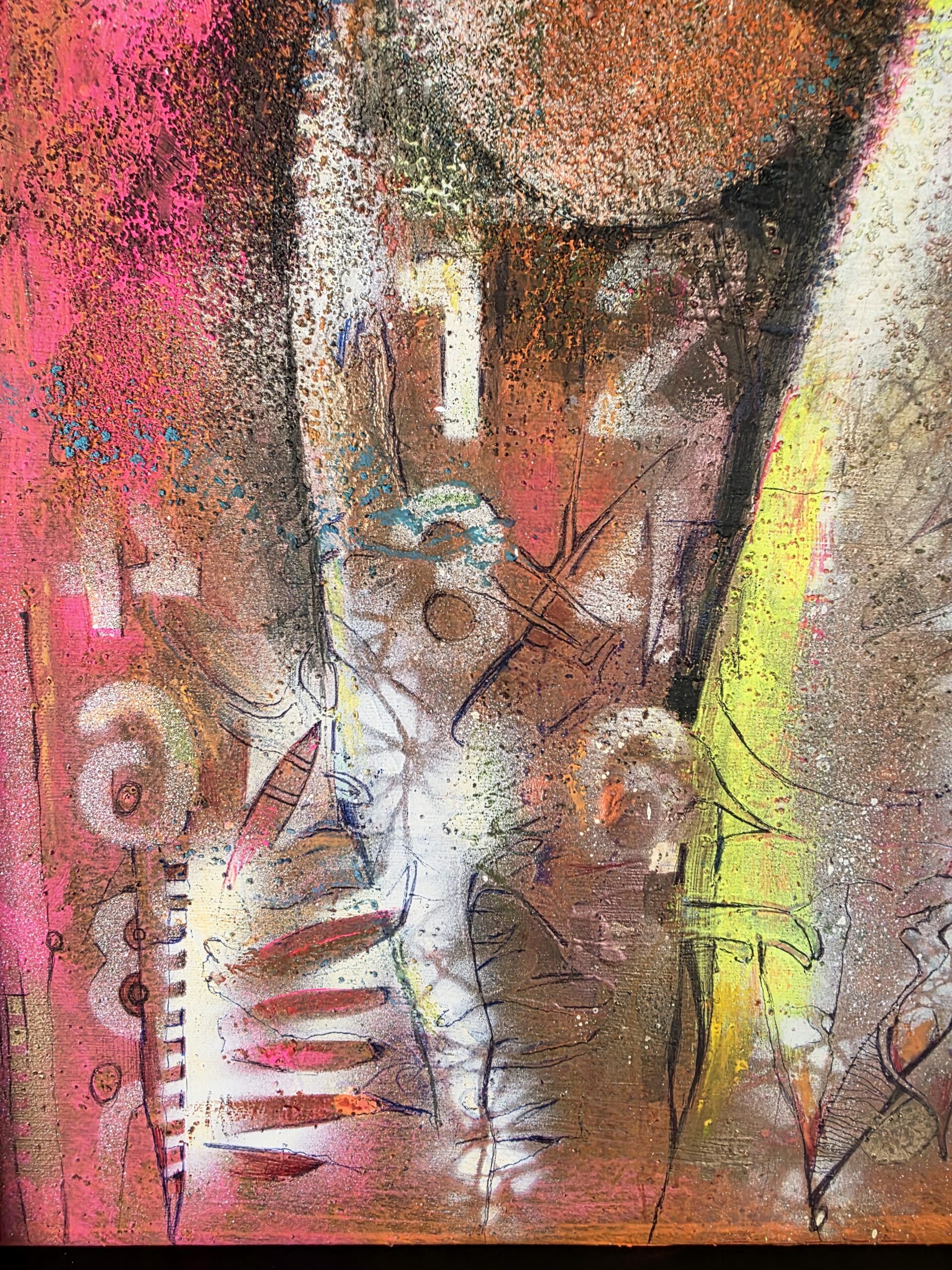 Obraz SIN IN SILK – moderné erotické figuratívne abstraktné umenie (100×100 cm) – Obrázok 3