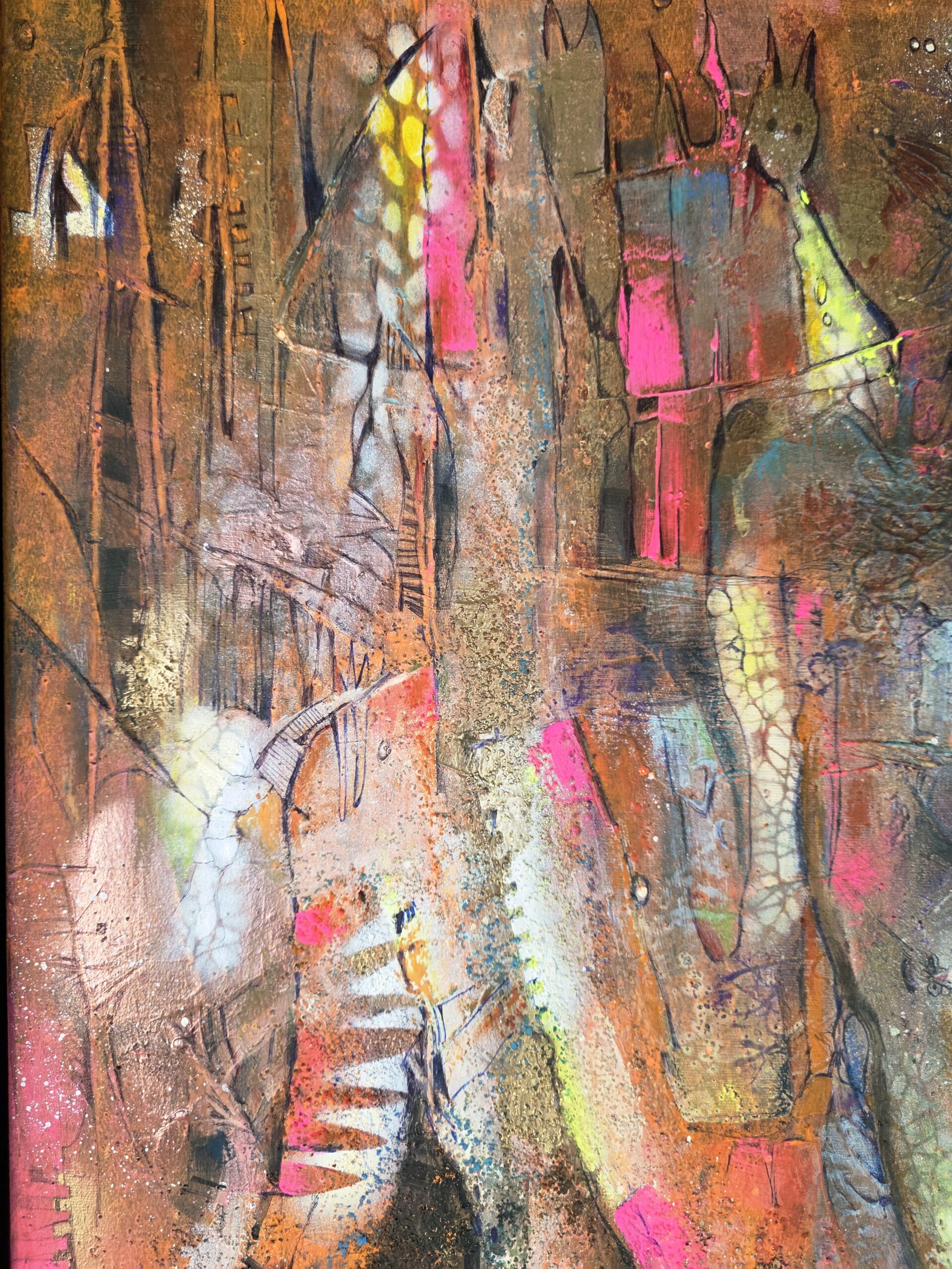 Obraz SIN IN SILK – moderné erotické figuratívne abstraktné umenie (100×100 cm) – Obrázok 4