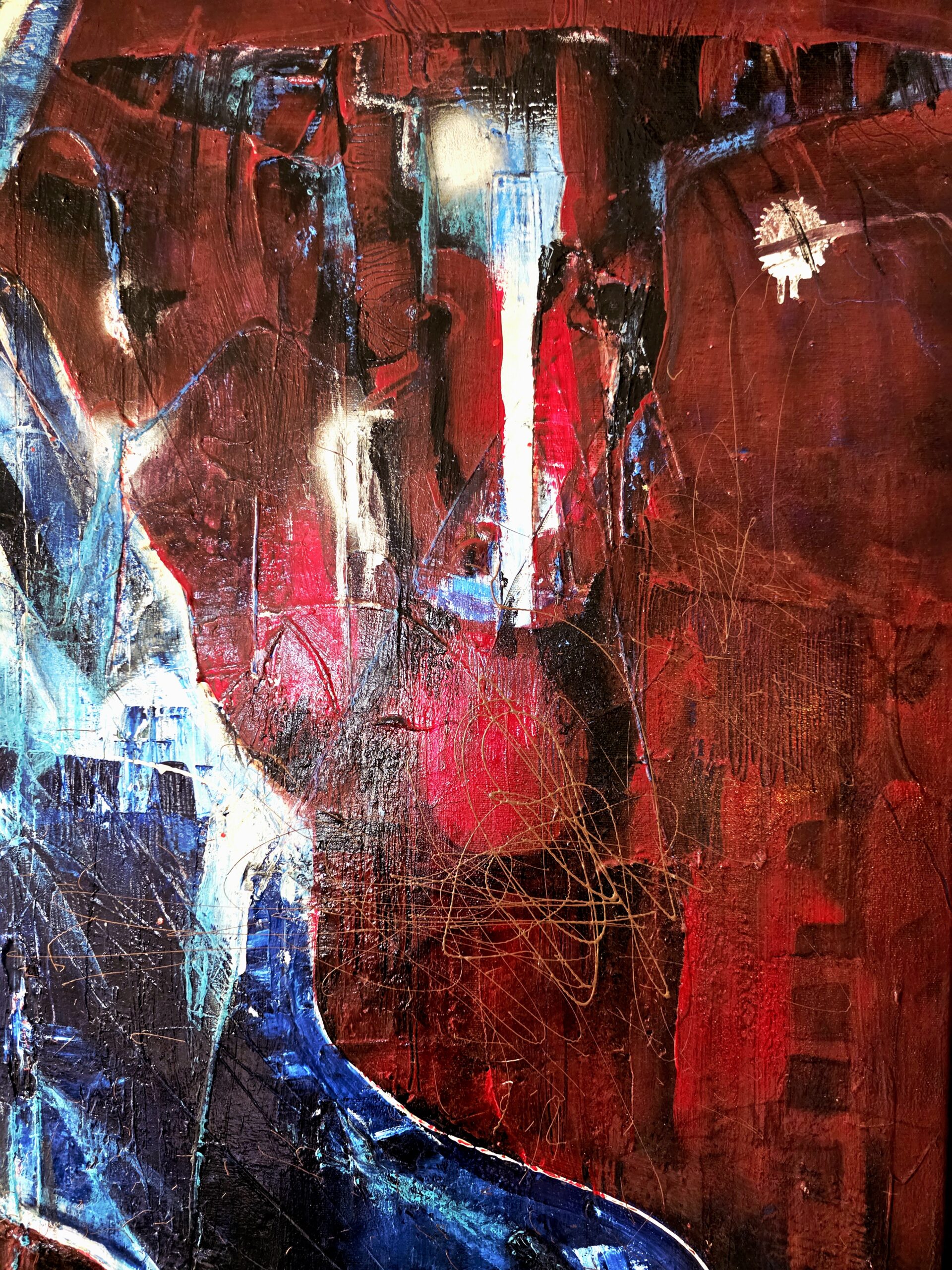 Obraz LIMEN – moderné abstraktné figuratívne umenie (100×100 cm) – Obrázok 3
