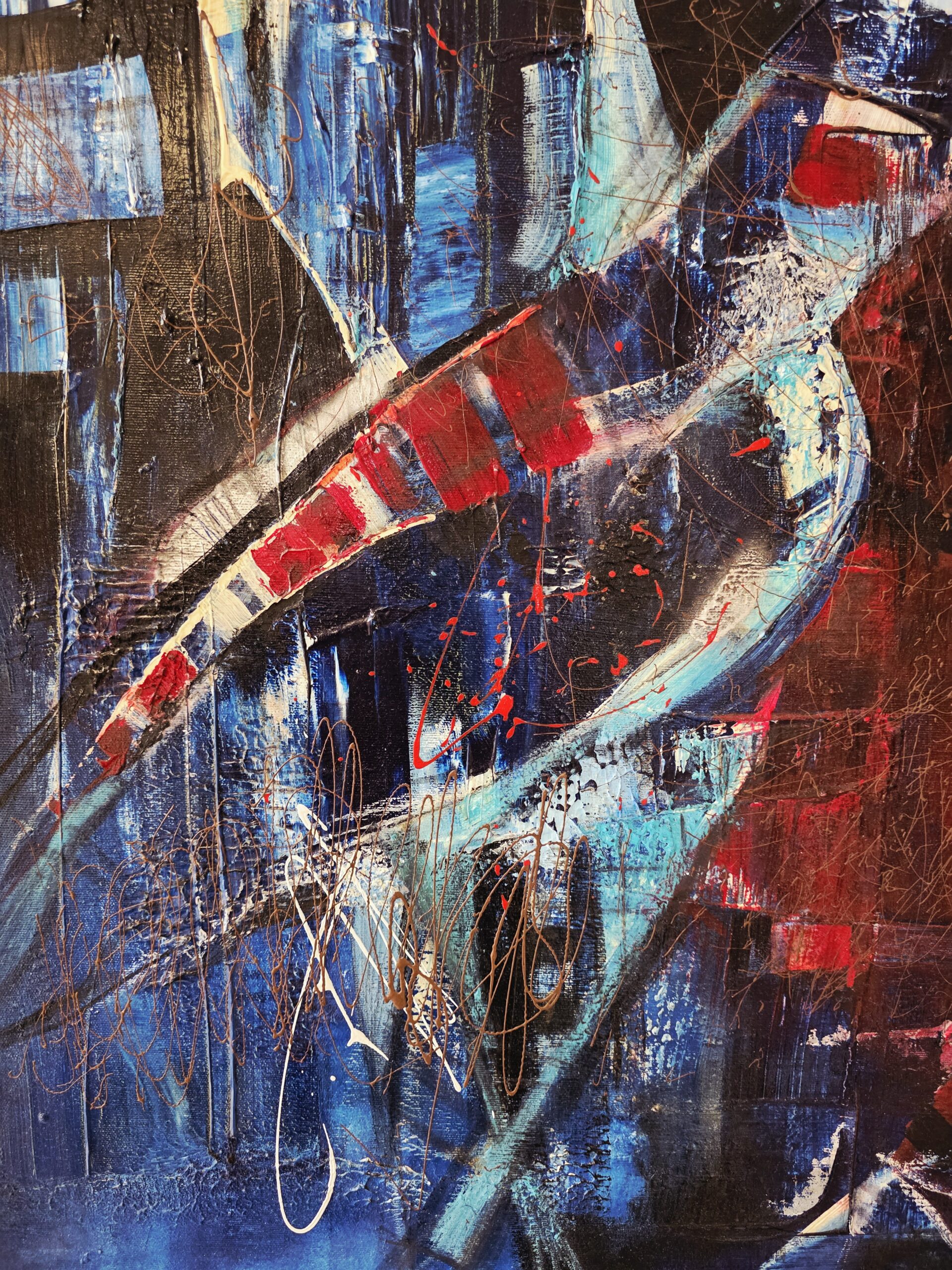 Obraz LIMEN – moderné abstraktné figuratívne umenie (100×100 cm) – Obrázok 4