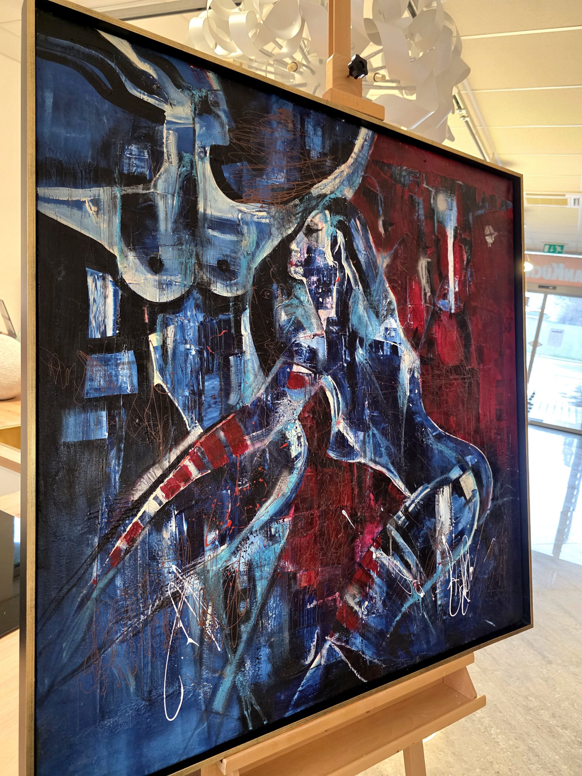Obraz LIMEN – moderné abstraktné figuratívne umenie (100×100 cm) – Obrázok 6