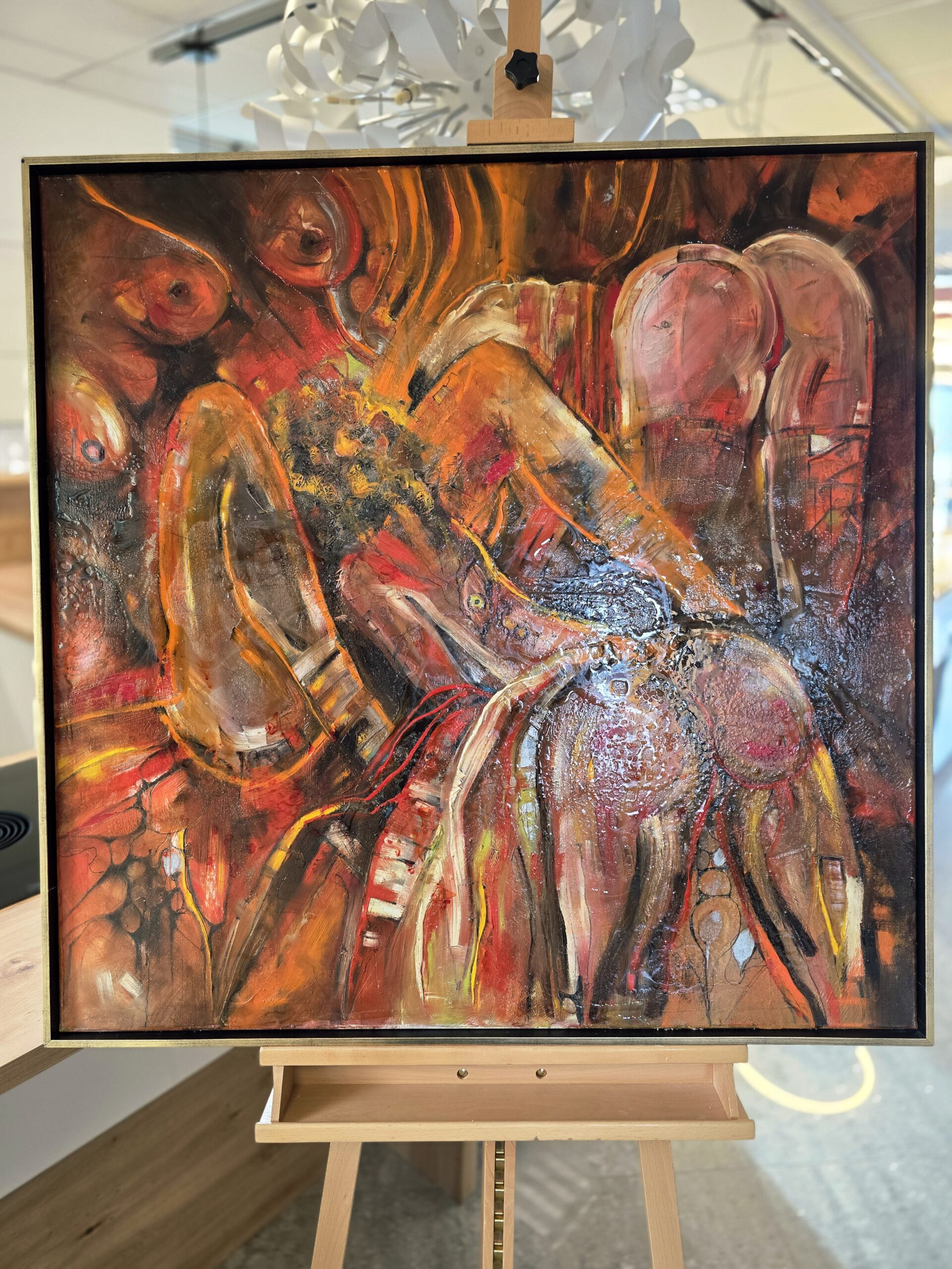 Obraz IMPASSABLE — moderné figurálne expresívne umenie (100×100 cm) – Obrázok 2