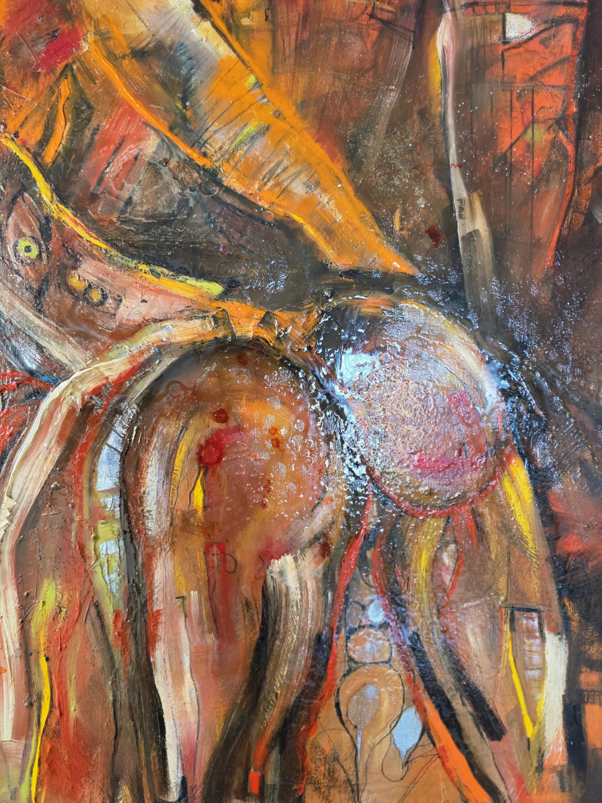 Obraz IMPASSABLE — moderné figurálne expresívne umenie (100×100 cm) – Obrázok 3