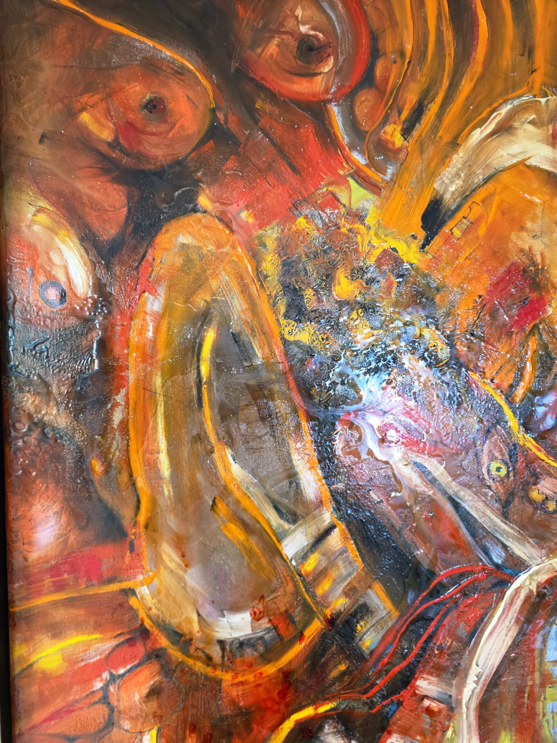 Obraz IMPASSABLE — moderné figurálne expresívne umenie (100×100 cm) – Obrázok 5