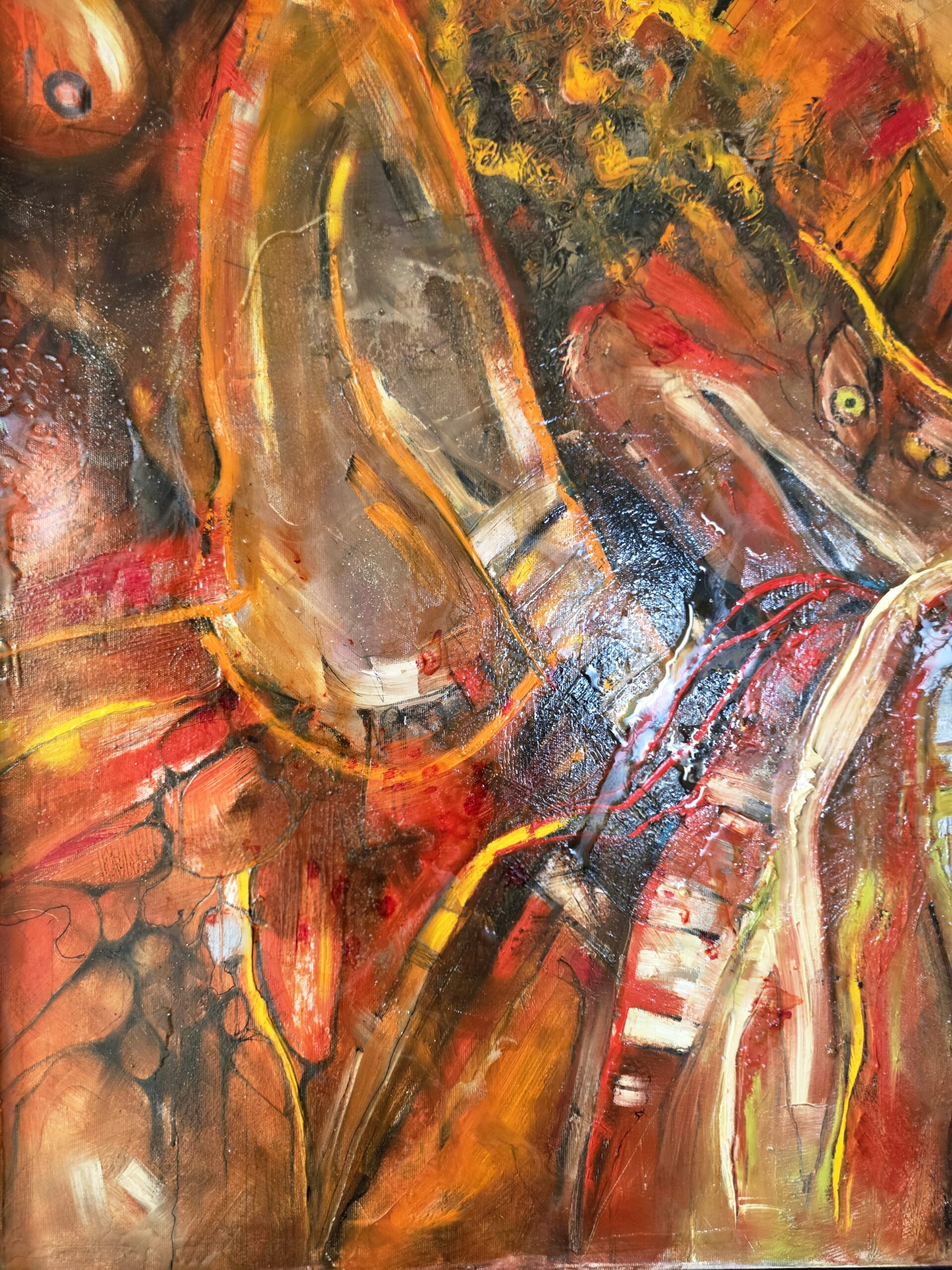 Obraz IMPASSABLE — moderné figurálne expresívne umenie (100×100 cm) – Obrázok 6