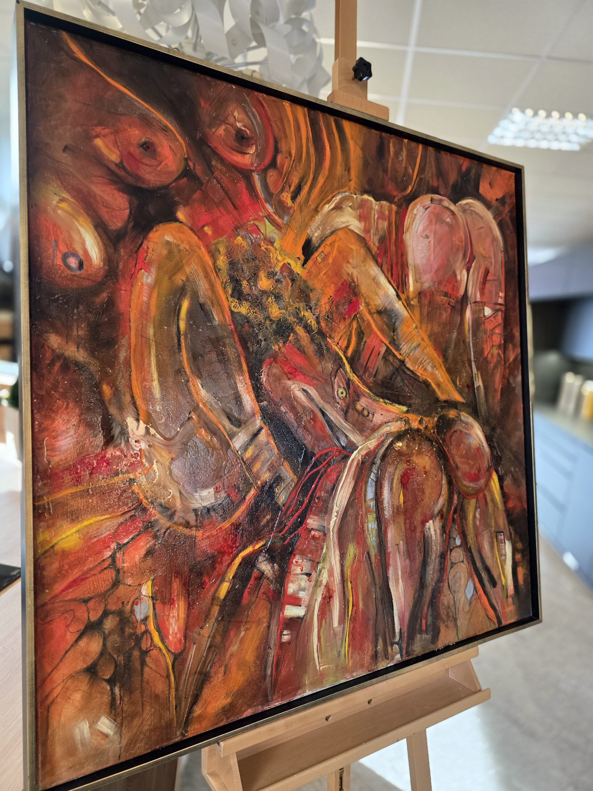 Obraz IMPASSABLE — moderné figurálne expresívne umenie (100×100 cm) – Obrázok 8