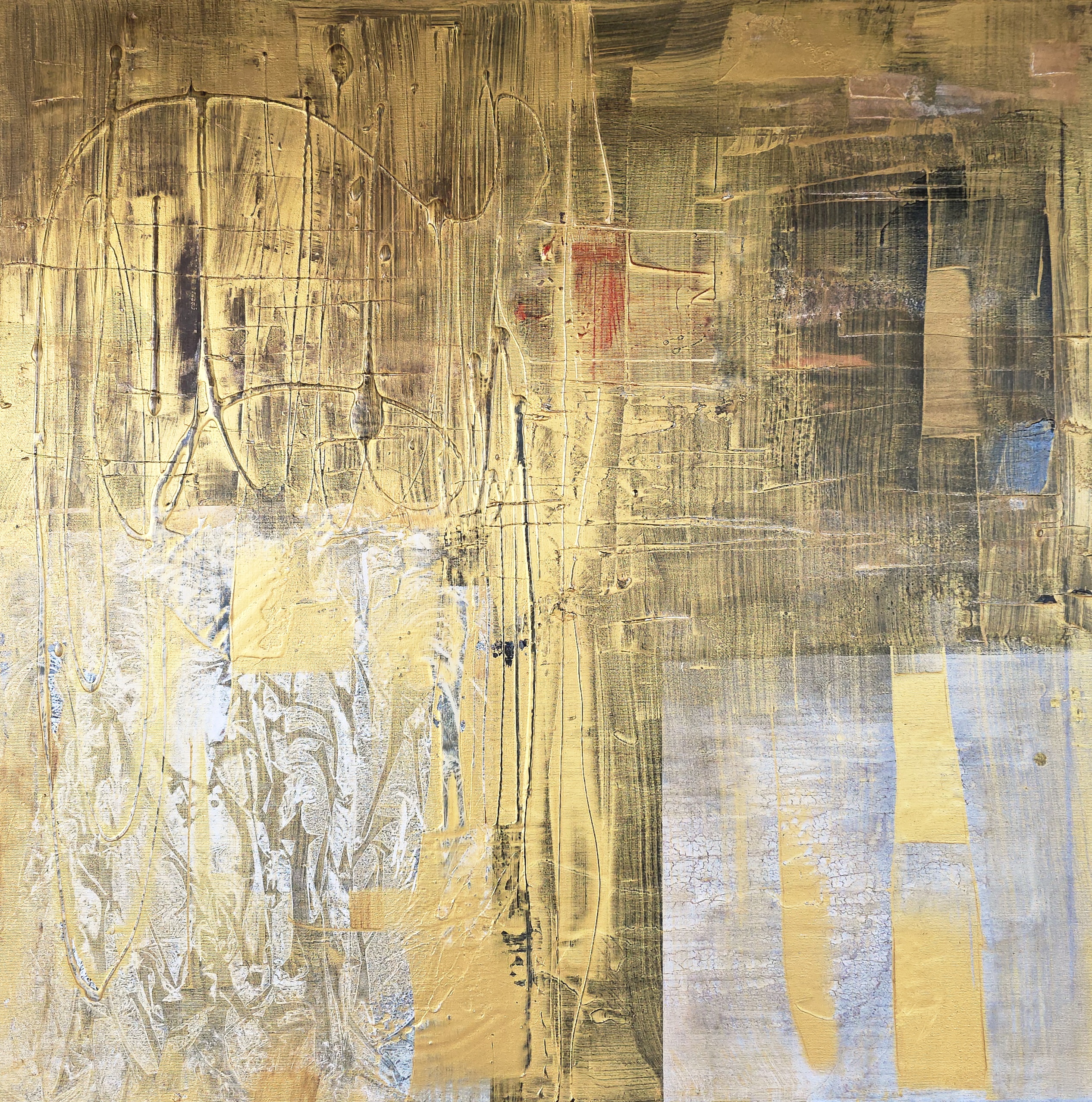 Obraz AURUM – moderné abstraktné umenie (80x80 cm)