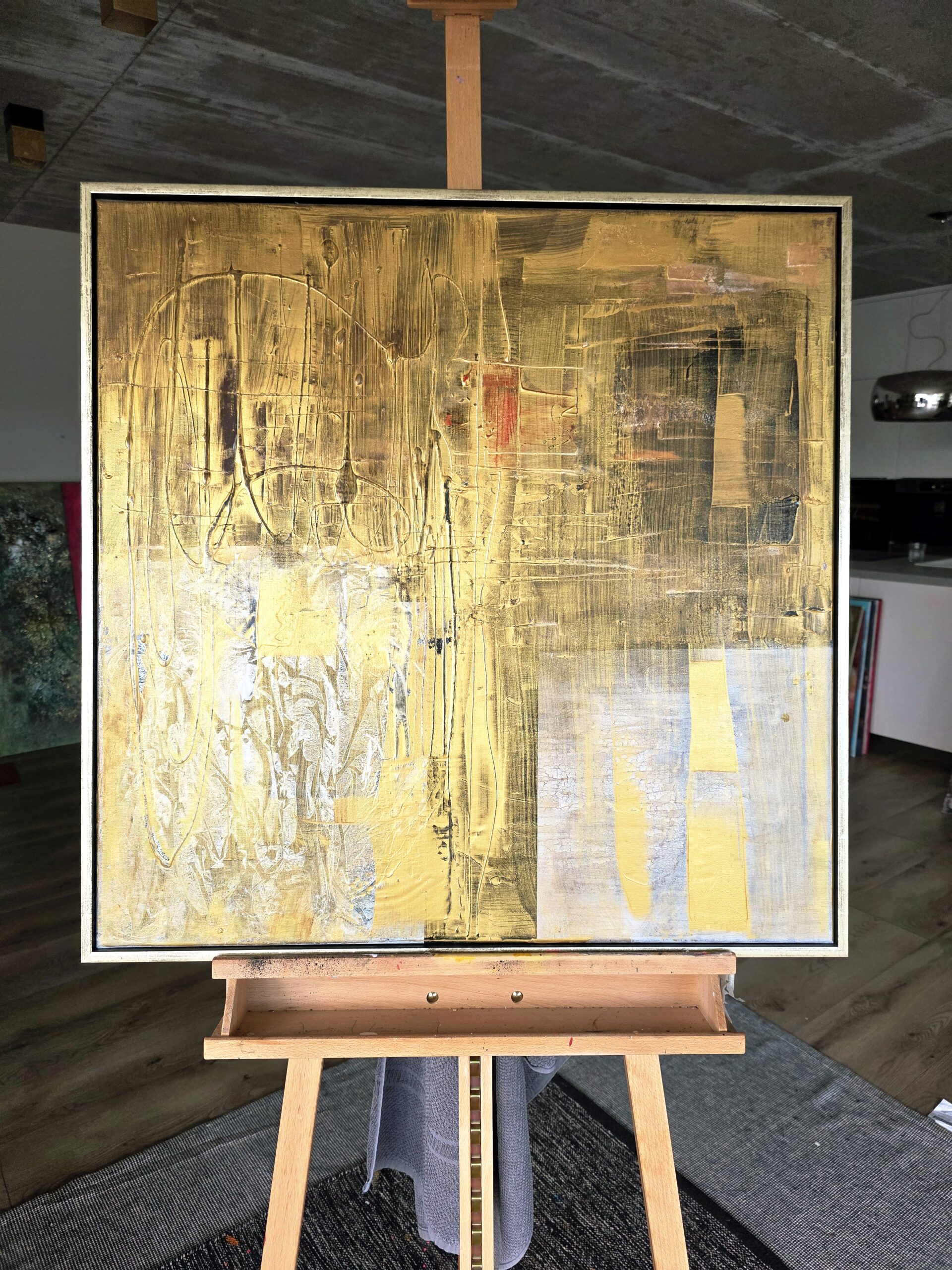 Obraz AURUM – moderné abstraktné umenie (80x80 cm) – Obrázok 2