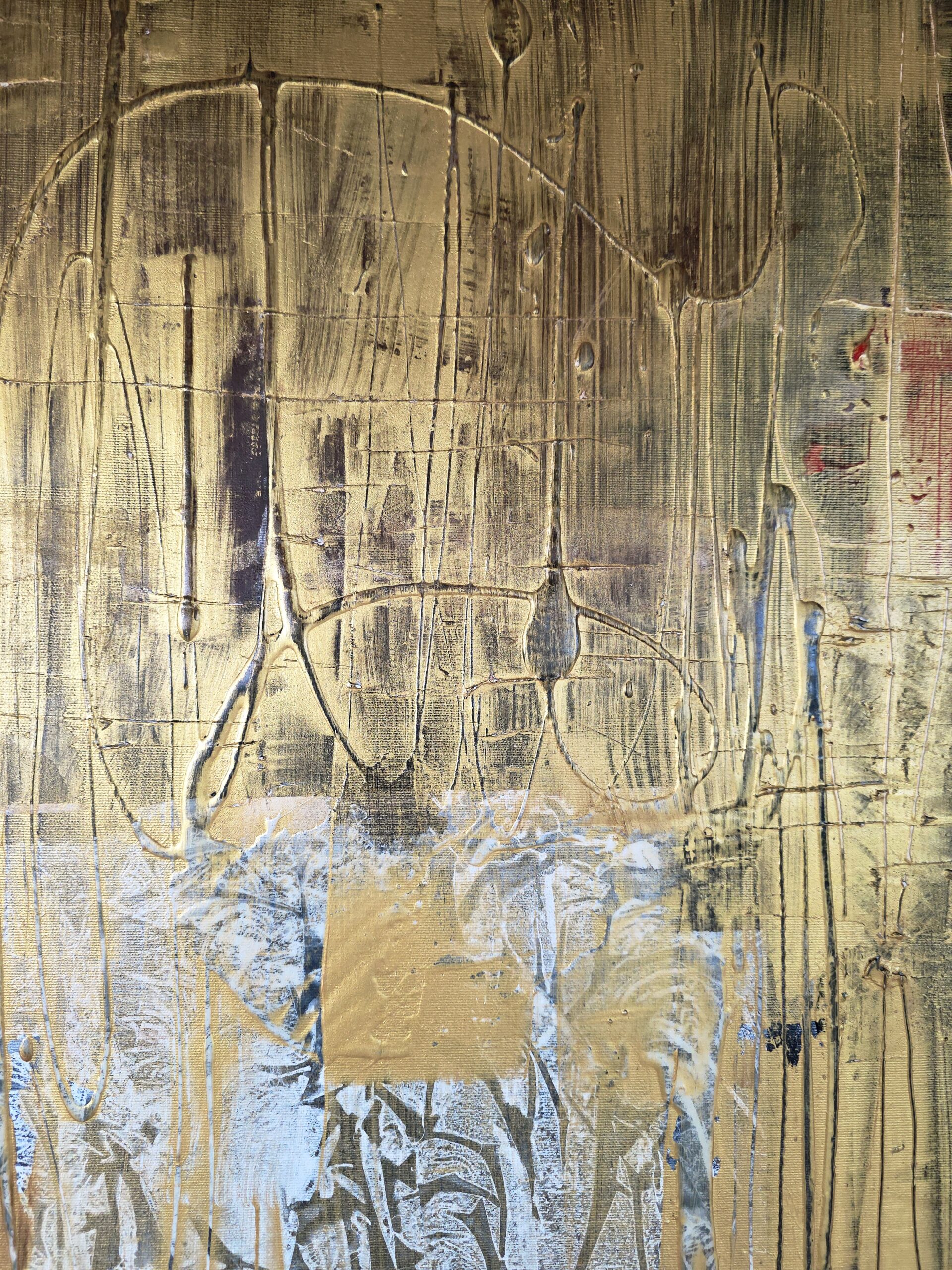 Obraz AURUM – moderné abstraktné umenie (80x80 cm) – Obrázok 4