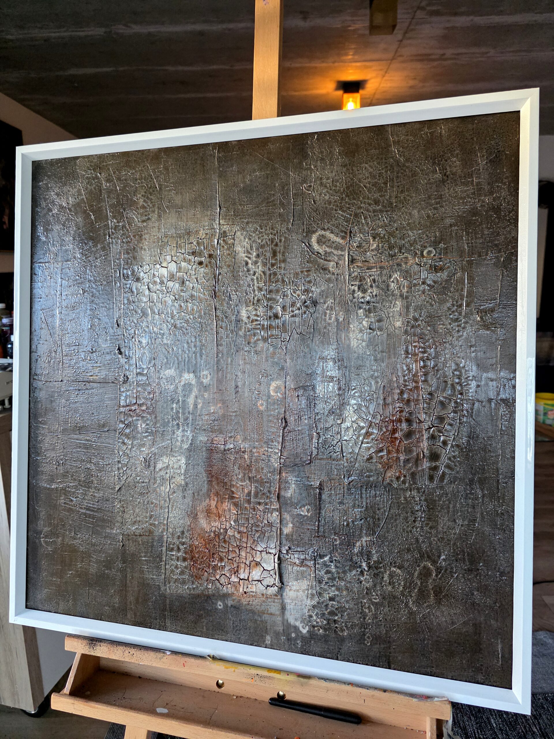 Obraz CONCRETE MEMORY – moderné abstraktné umenie (80×80 cm) – Obrázok 5