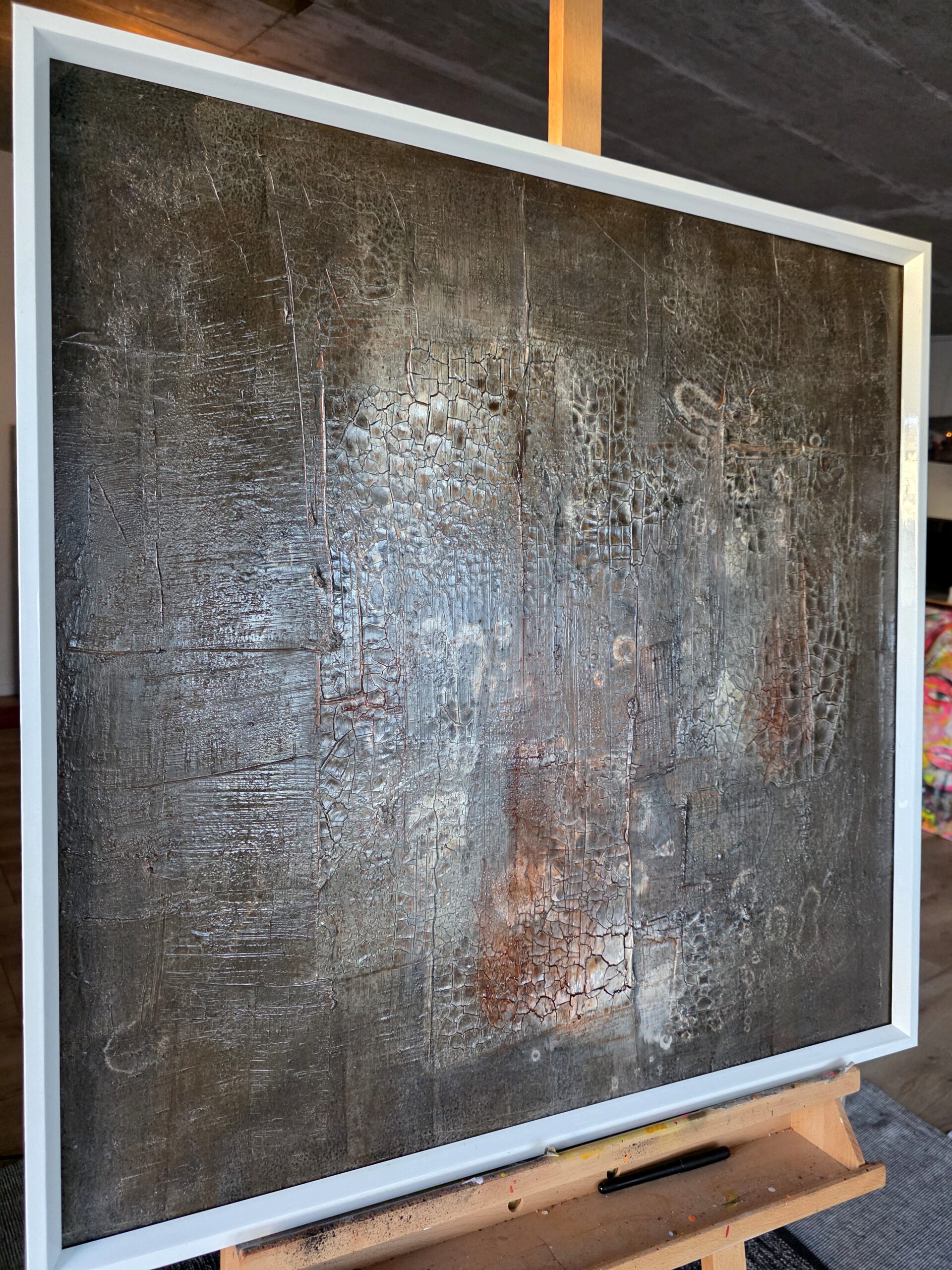 Obraz CONCRETE MEMORY – moderné abstraktné umenie (80×80 cm) – Obrázok 6