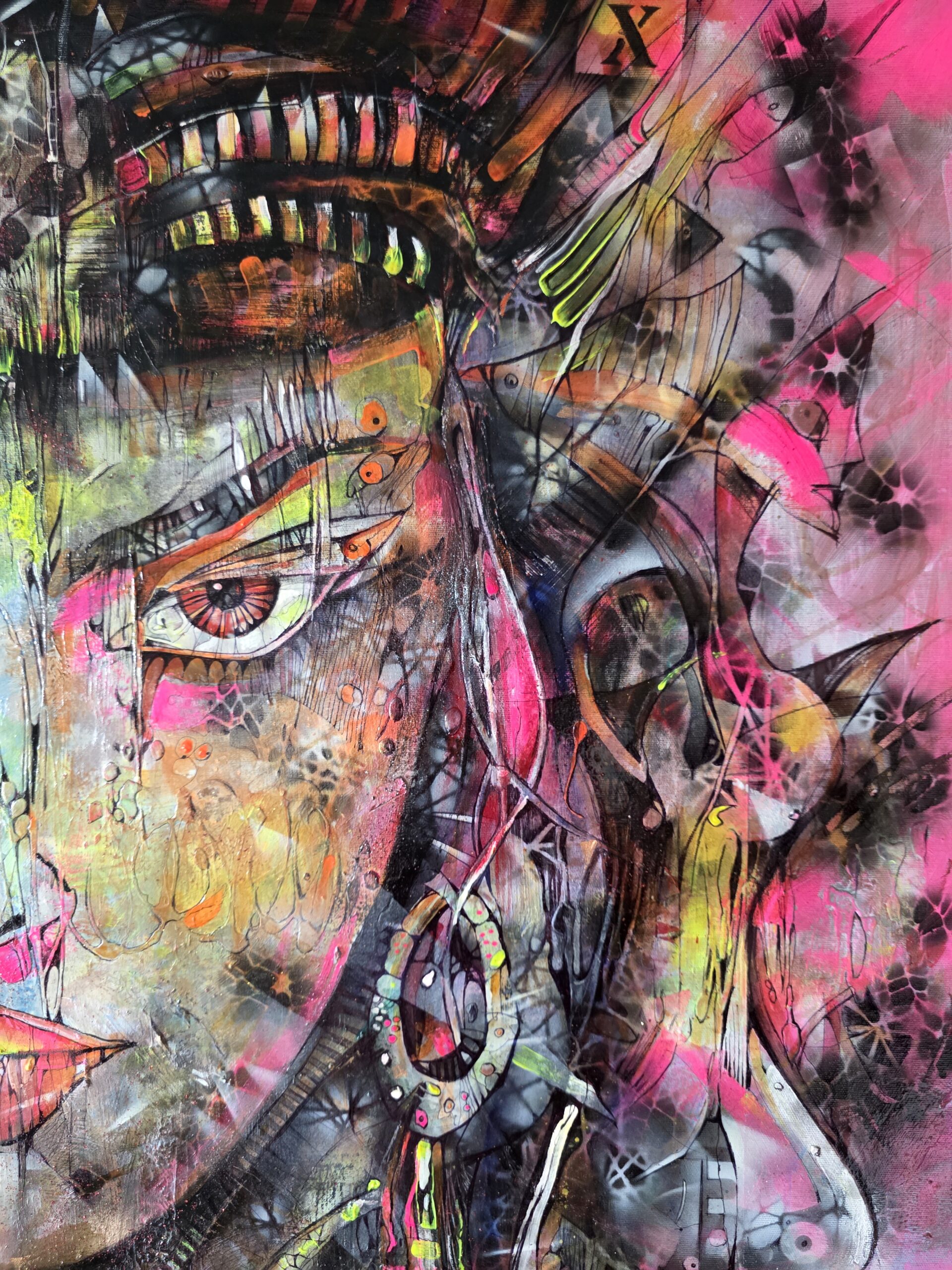 Obraz EYES OF THE BLACK TIDE – moderné abstraktné umenie (100×100 cm) – Obrázok 10