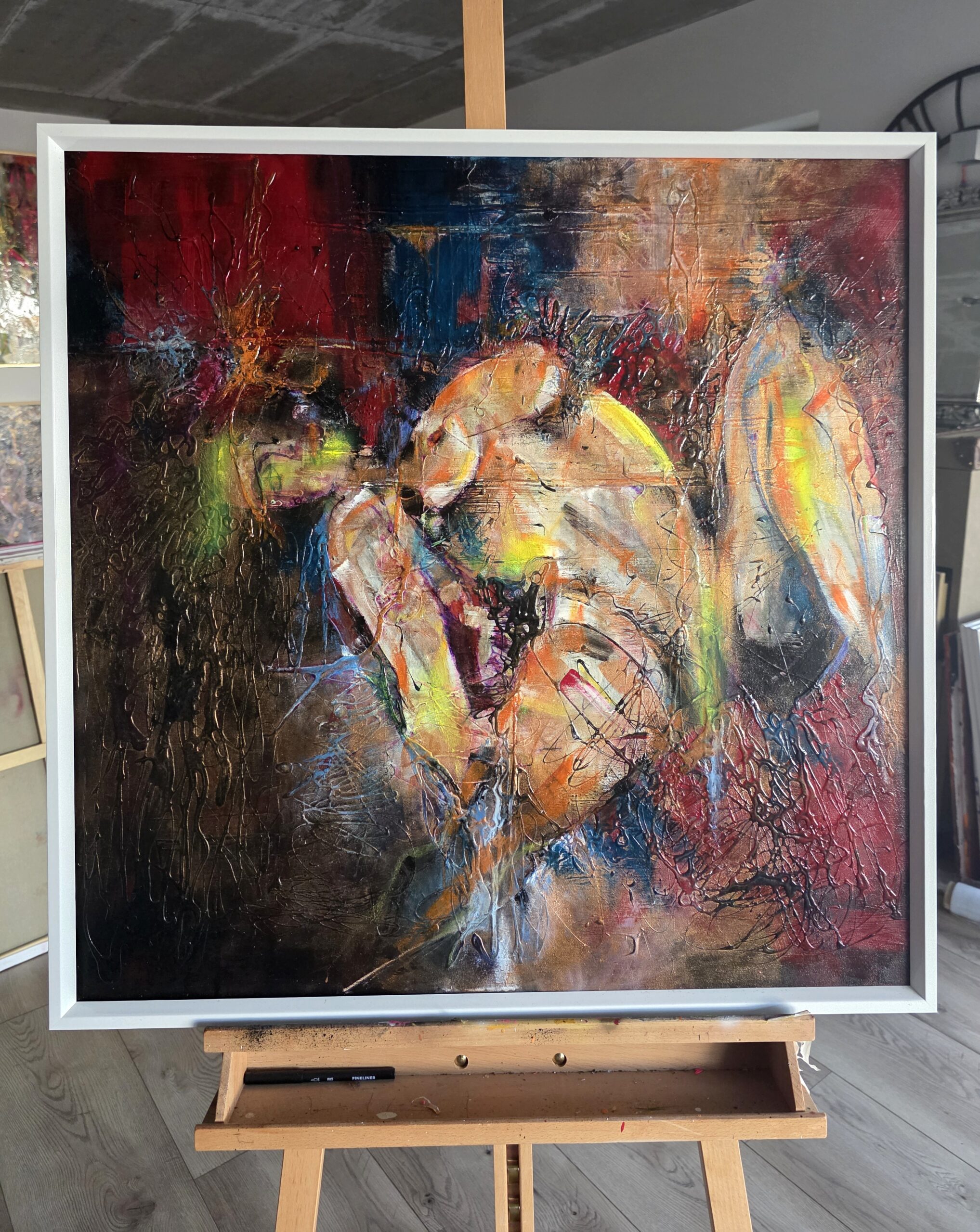 Obraz ANATOMY OF SIN – moderné abstraktné umenie (80×80 cm) – Obrázok 2