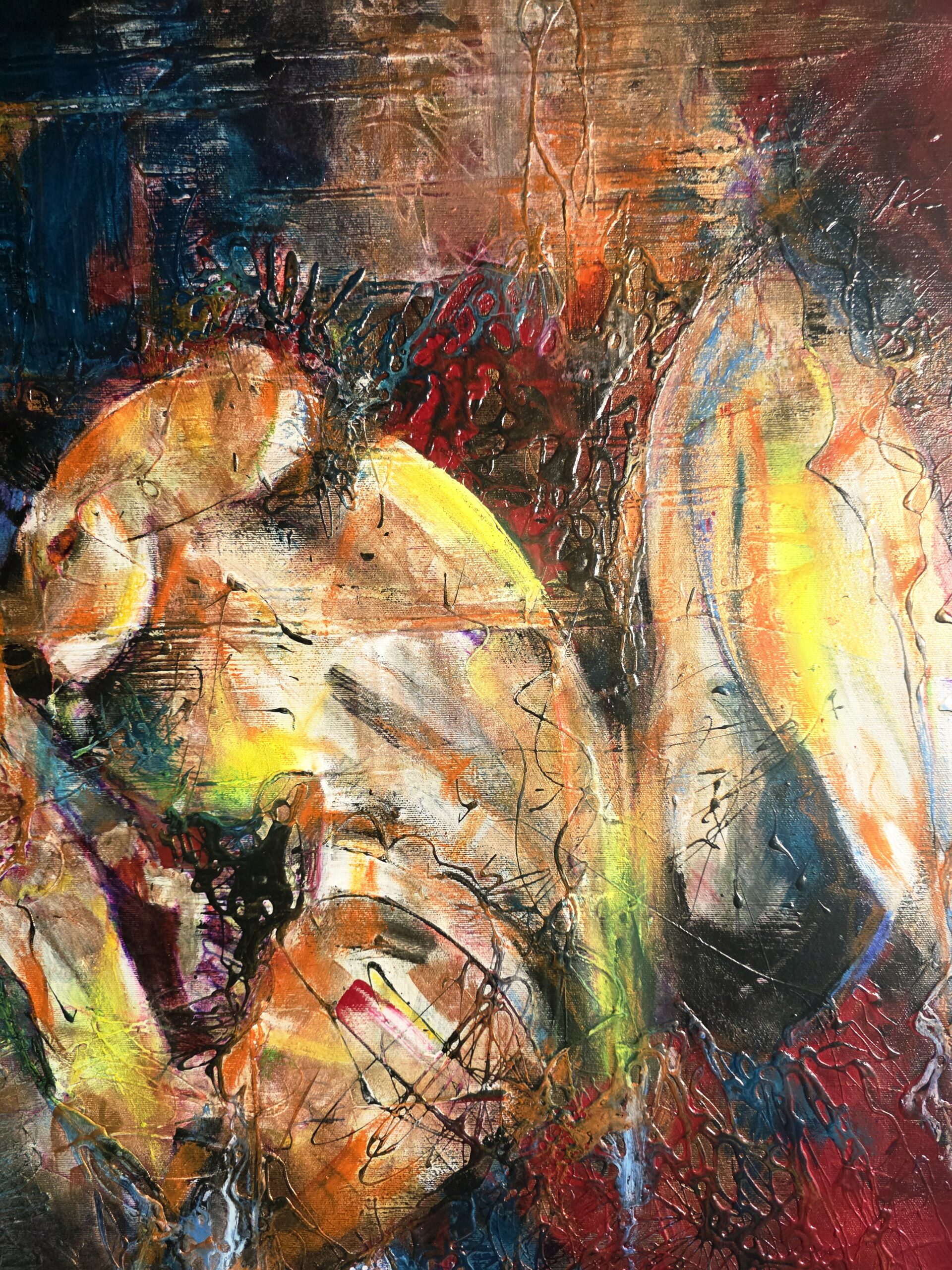 Obraz ANATOMY OF SIN – moderné abstraktné umenie (80×80 cm) – Obrázok 3