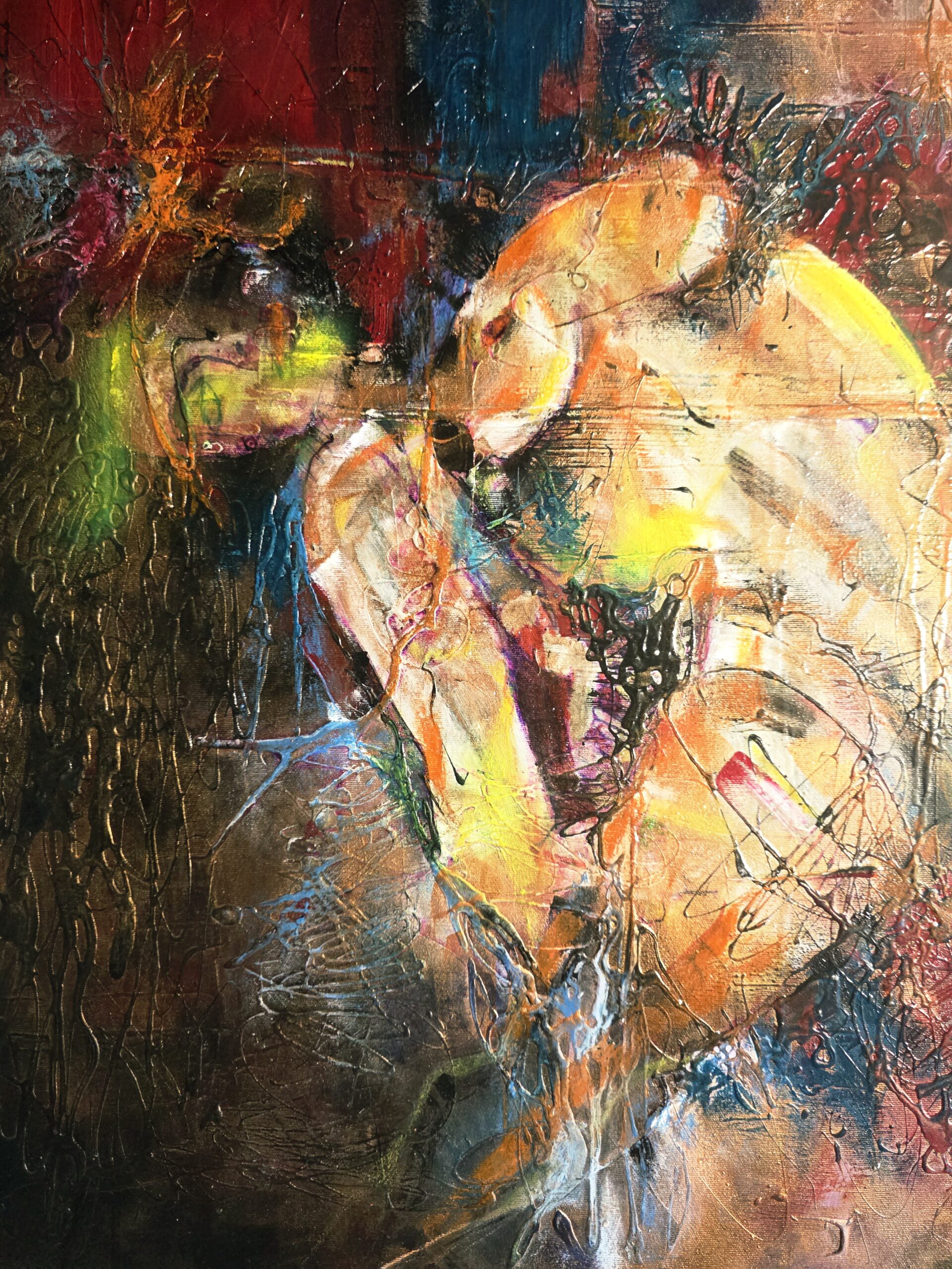 Obraz ANATOMY OF SIN – moderné abstraktné umenie (80×80 cm) – Obrázok 4