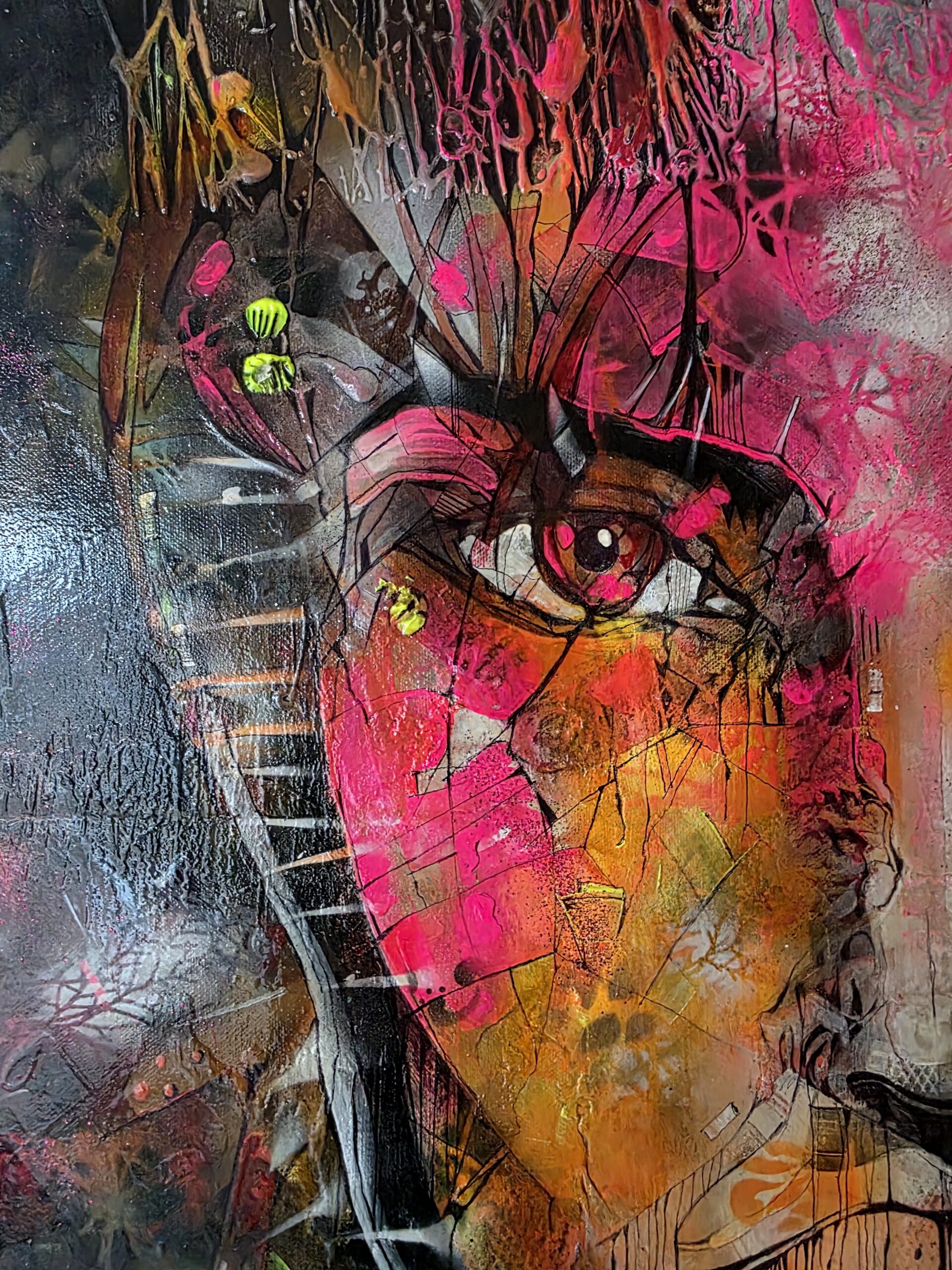 Obraz FRACTURED DIVINITY – moderné abstraktné umenie (80×80 cm) – Obrázok 2