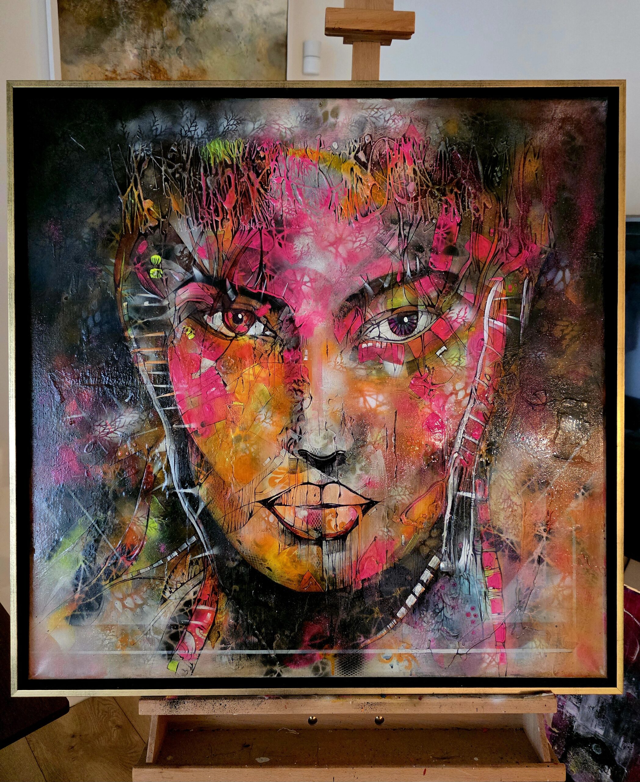 Obraz FRACTURED DIVINITY – moderné abstraktné umenie (80×80 cm) – Obrázok 6