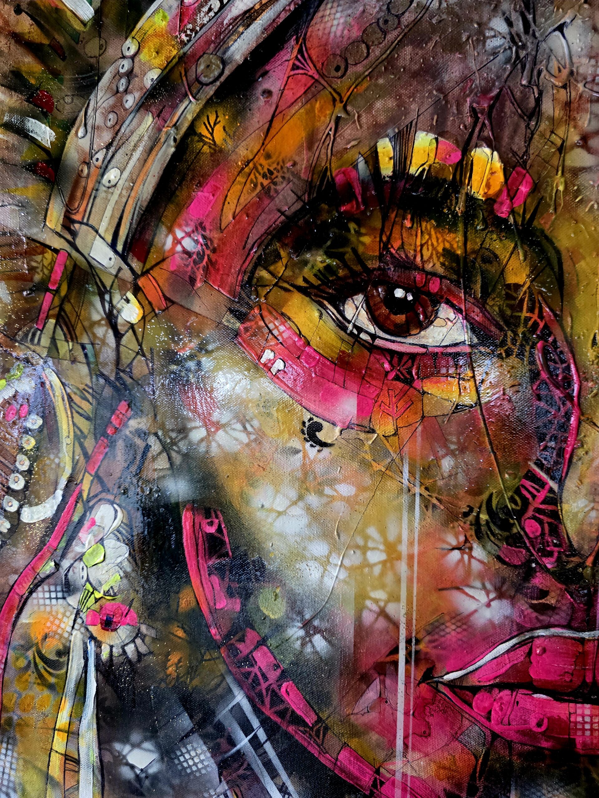 Obraz ELISIAN VEIL OF RADIANT – moderné abstraktné umenie (80×80 cm) – Obrázok 4