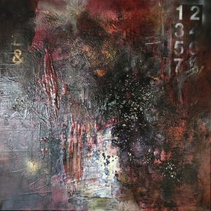 Obraz BURNING CODE – moderné abstraktné umenie (80×80 cm)