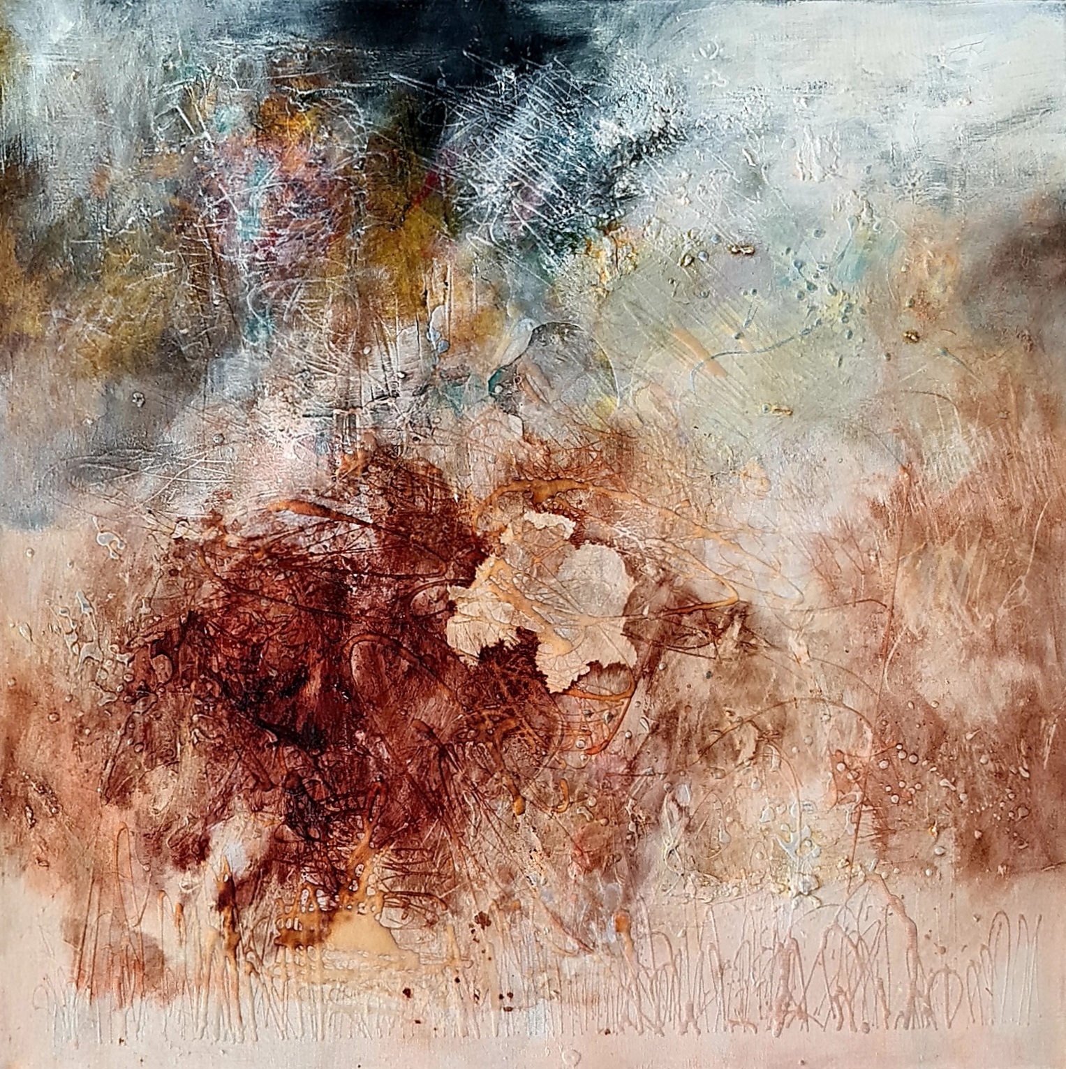 Obraz DESERT – moderné abstraktné umenie (80×80 cm)