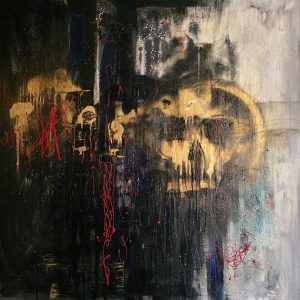 Obraz ECHOES OF DECAY – moderné abstraktné umenie (80x80 cm)