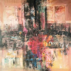 Obraz EMBER CATHEDRAL – moderné abstraktné umenie (80x80 cm)