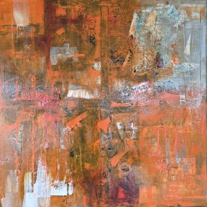 Obraz EMBER METROPOLIS – moderné abstraktné umenie (100×100 cm)