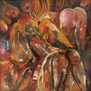 Obraz IMPASSABLE — moderné figurálne expresívne umenie (100×100 cm)