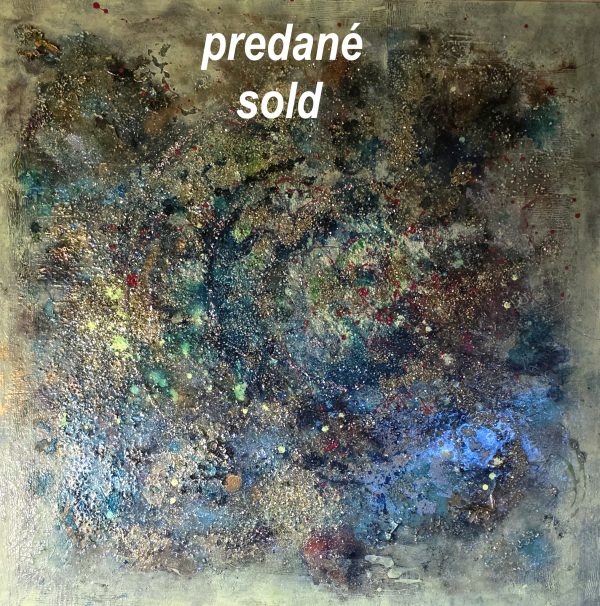 Obraz IMPERIUM PULVIS — moderné abstraktné umenie, resin a pigmenty (140×140 cm)