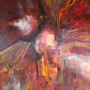 Obraz INFERNO WITHIN – moderné abstraktné umenie (100×100 cm)