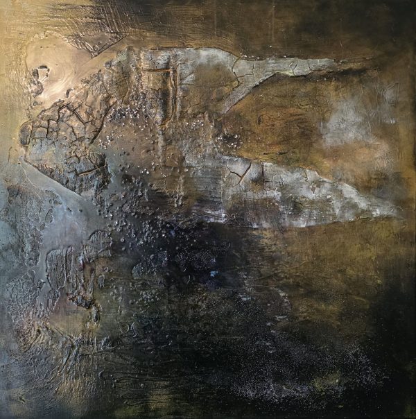 Obraz MEMORY OF MATTER – moderné abstraktné umenie (100×100 cm)