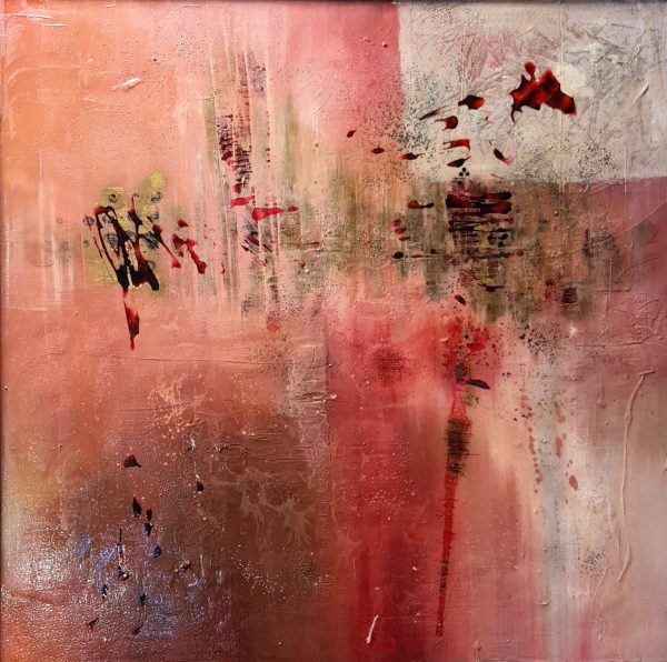 Obraz PINK GHOST – moderné abstraktné umenie (100×100 cm)