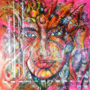 Obraz SIZYFOS – moderné neoexpresionistické figuratívne umenie (100×100 cm)