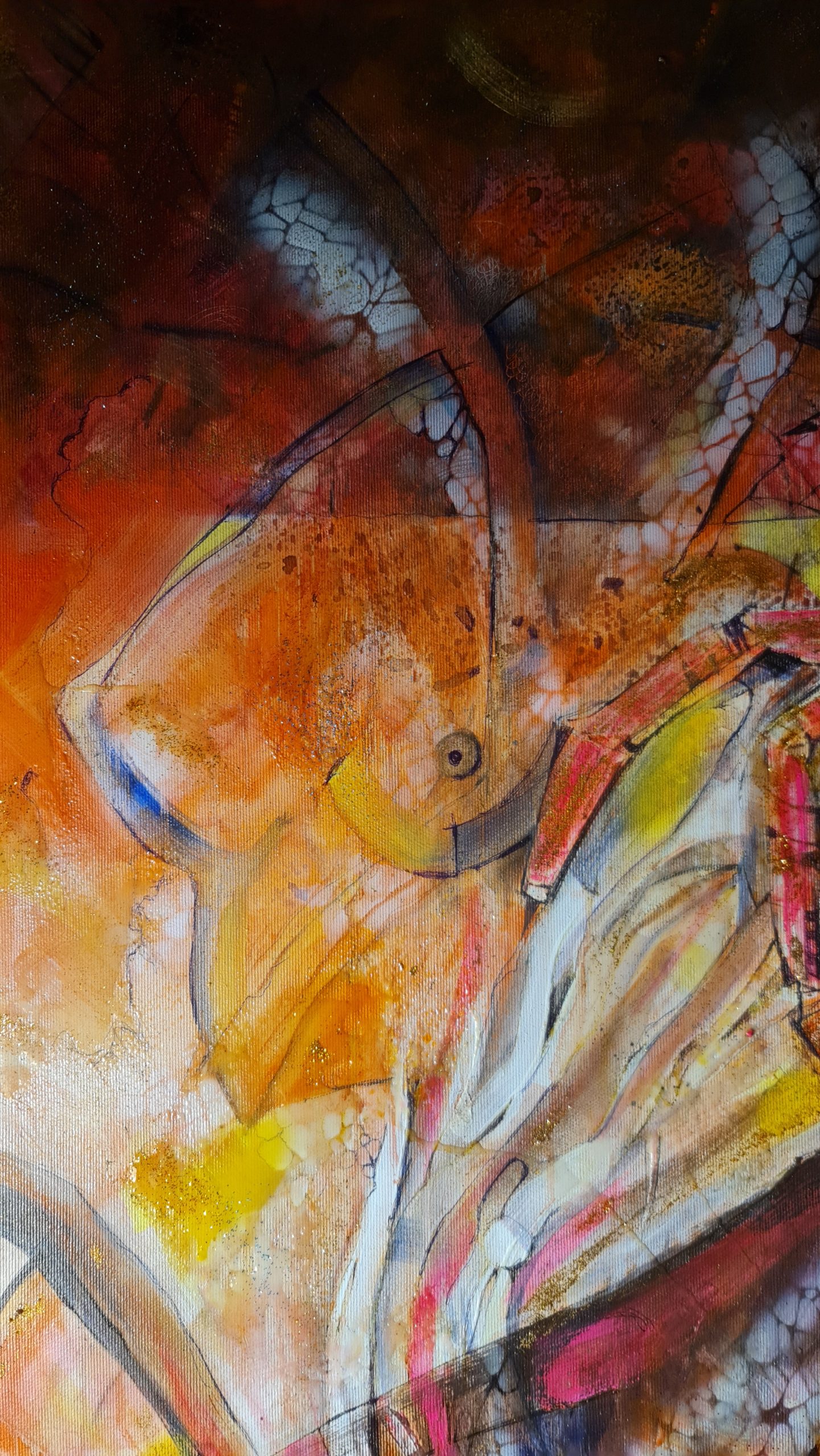 Painting SPIDER BITE – Modern abstract art (100x100 cm) - Image 7