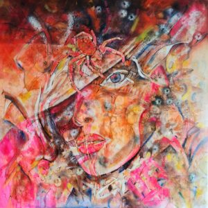 Obraz SPIDER BITE – Moderné abstraktné umenie (100x100 cm)