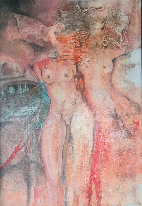 Obraz THE BODY AS A TESTIMONY – moderné figuratívne abstraktné umenie (70×100 cm)