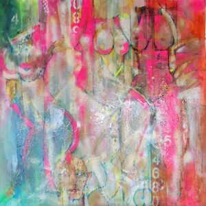 Obraz TRIPLET – moderné abstraktné umenie (100×100 cm)